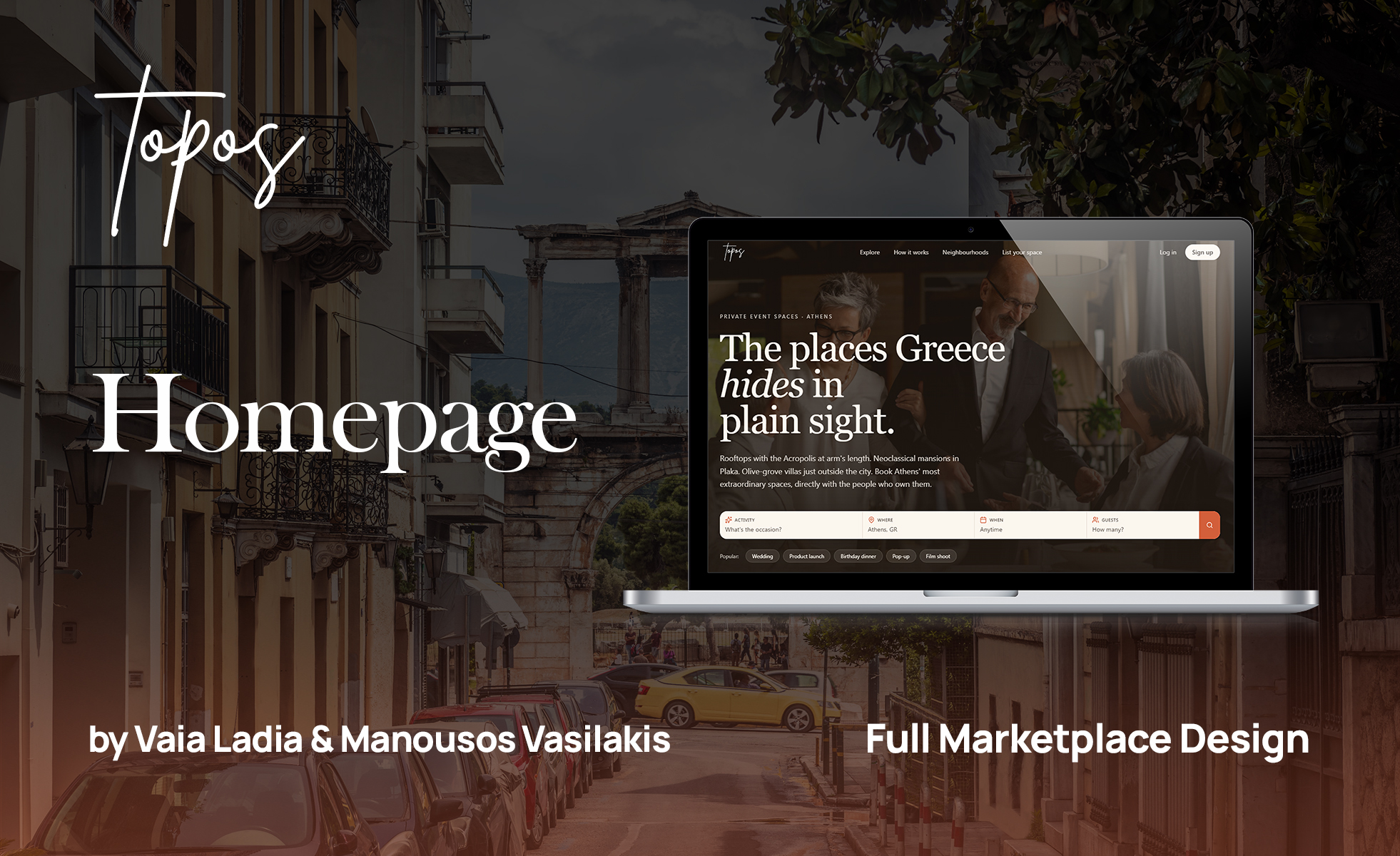 Topos Venue Marketplace Homepage design